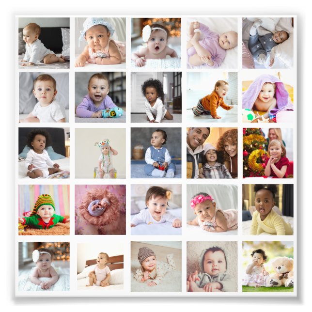 Utforma din egen 25 fotokollage fototryck (Framsidan)