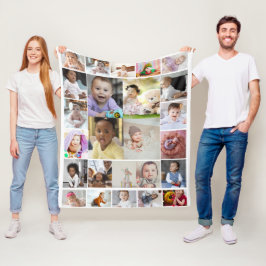 Utforma din egen 25 fotokollage Poster Fleecefilt