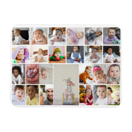 Utforma din egen 25 fotokollage-rambild magnet