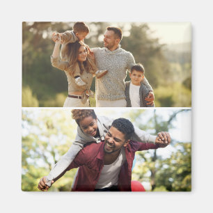 Utforma din egen 2-fotokollage magnet