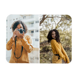Utforma din egen 2-fotokollage magnet