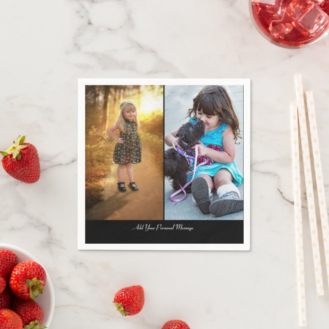 Utforma din egen 2-fotokollage pappersservett (Insitu)