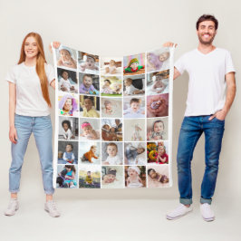 Utforma din egen 30-fotokollage fleecefilt