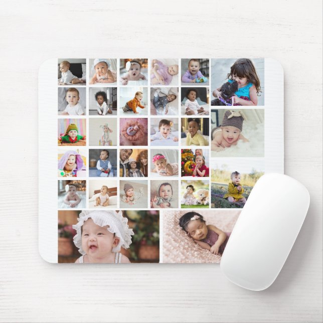 Utforma din egen 30-fotokollage musmatta (Med mus)