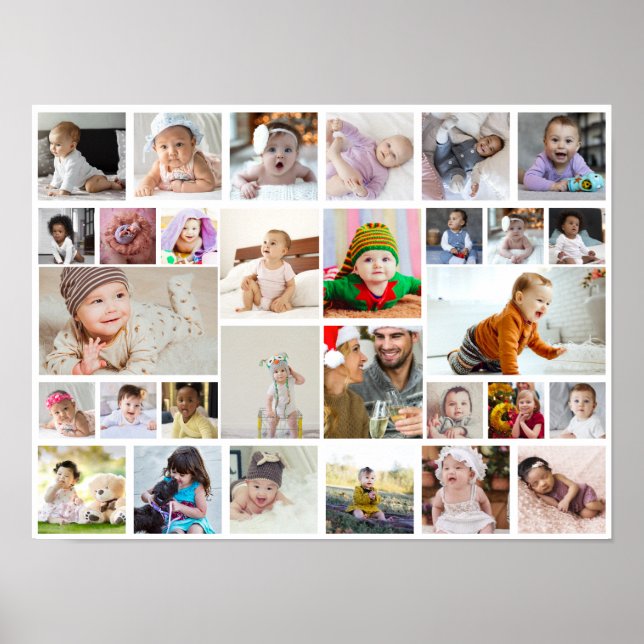 Utforma din egen 30-fotokollage Poster (Framsidan)