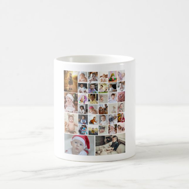 Utforma din egen 35 fotokollage kaffemugg (Center)
