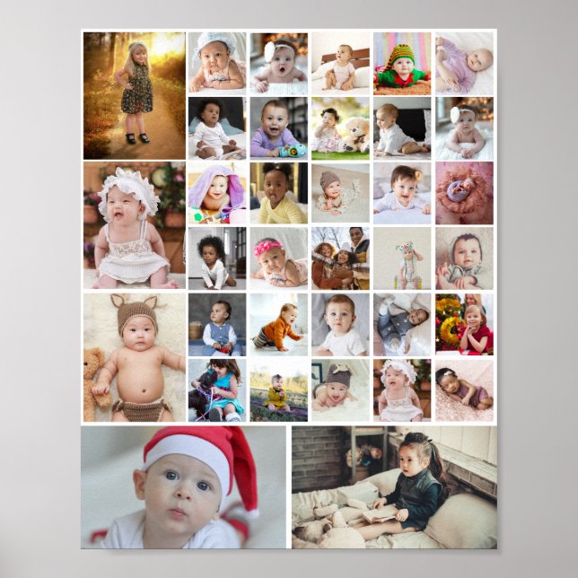 Utforma din egen 35-fotokollage Poster (Framsidan)