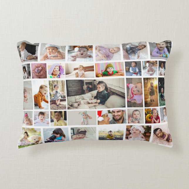 Utforma din egen 35-fotokollage Poster Prydnadskudde (Framsidan)