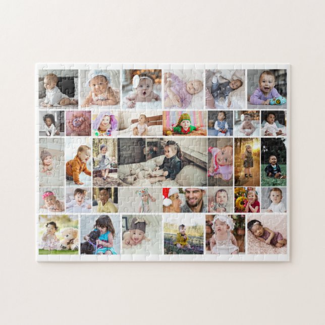 Utforma din egen 35-fotokollage Poster Pussel (Horisontell)