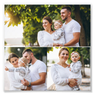 Utforma din egen 3-fotokollage fototryck