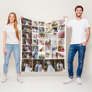 Utforma din egen 40-fotokollage fleecefilt