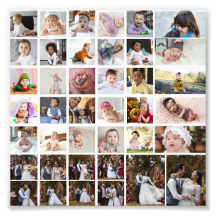 Utforma din egen 40-fotokollage fototryck