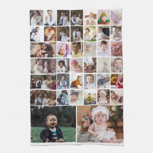 Utforma din egen 40-fotokollage kökshandduk