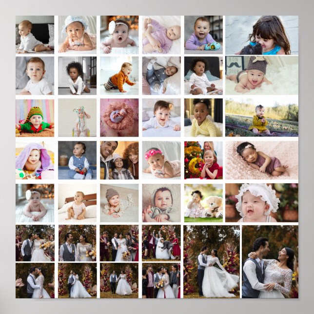 Utforma din egen 40-fotokollage poster (Framsidan)