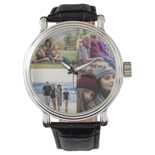 Utforma din egen 4-fotokollage armbandsur (Framsida)