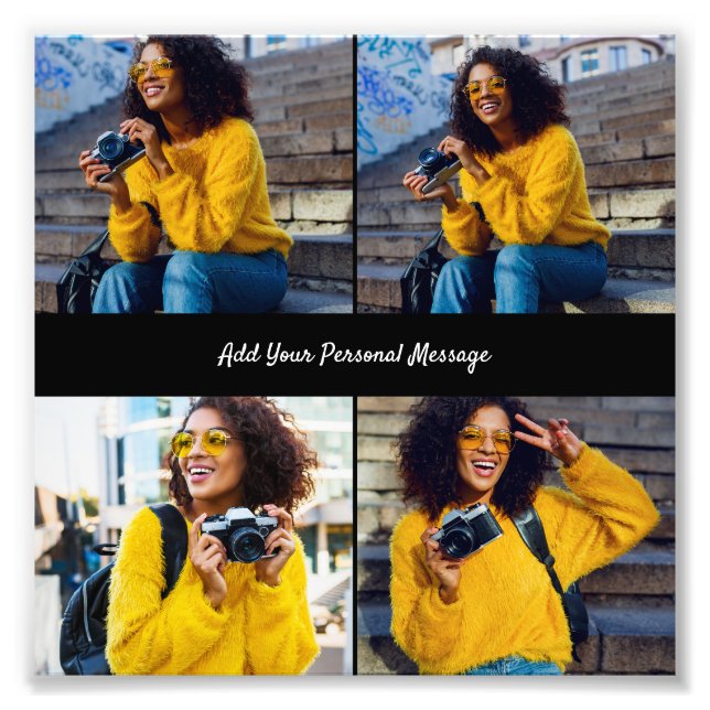 Utforma din egen 4-fotokollage fototryck (Framsidan)