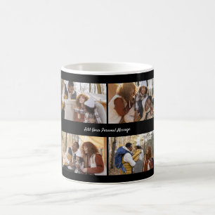 Utforma din egen 4-fotokollage kaffemugg
