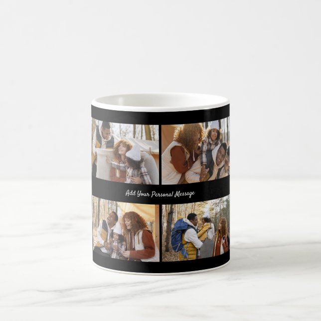 Utforma din egen 4-fotokollage kaffemugg (Center)