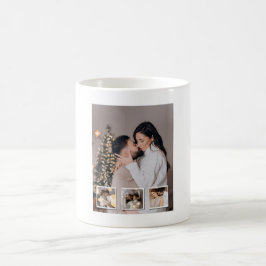 Utforma din egen 4-fotokollage kaffemugg