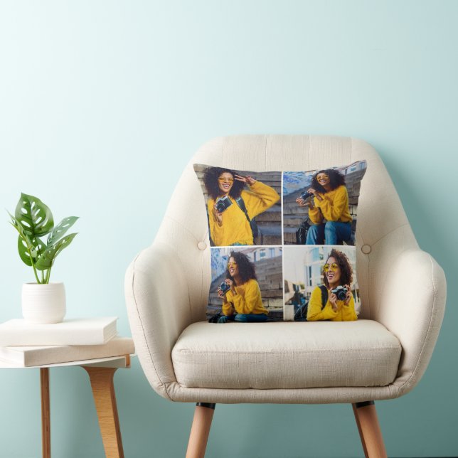 Utforma din egen 4-fotokollage kudde (Stol)