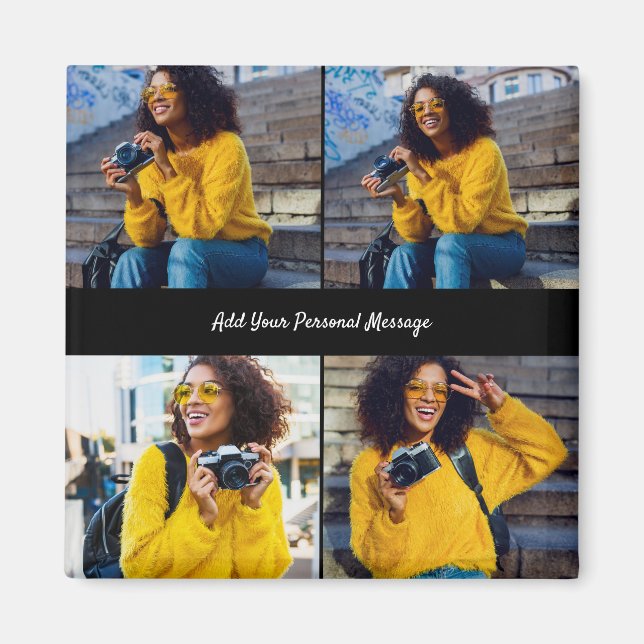 Utforma din egen 4-fotokollage magnet (Framsidan)