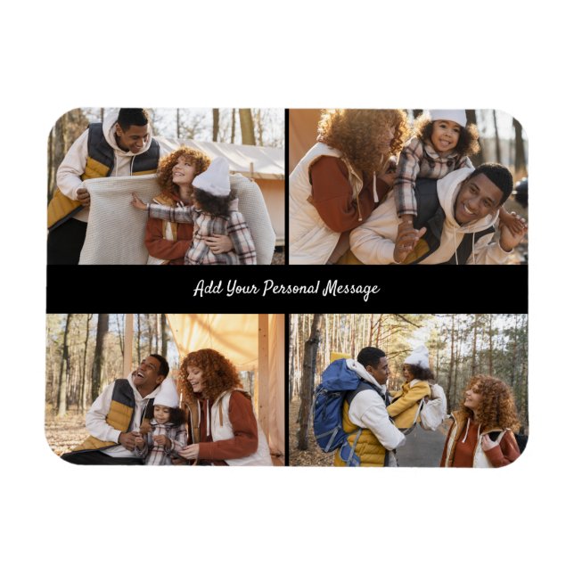 Utforma din egen 4-fotokollage magnet (Horisontell)