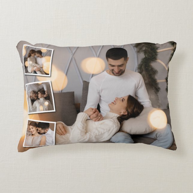 Utforma din egen 4-fotokollage prydnadskudde (Framsidan)
