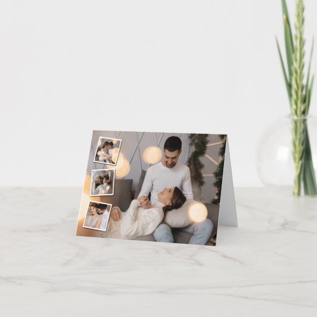 Utforma din egen 4-fotokollage tack kort (Framsida)