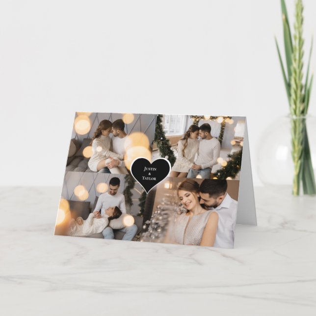 Utforma din egen 4-fotokollage tack kort (Framsida)