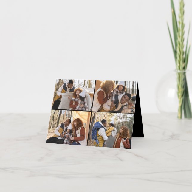 Utforma din egen 4-fotokollage tack kort (Framsida)