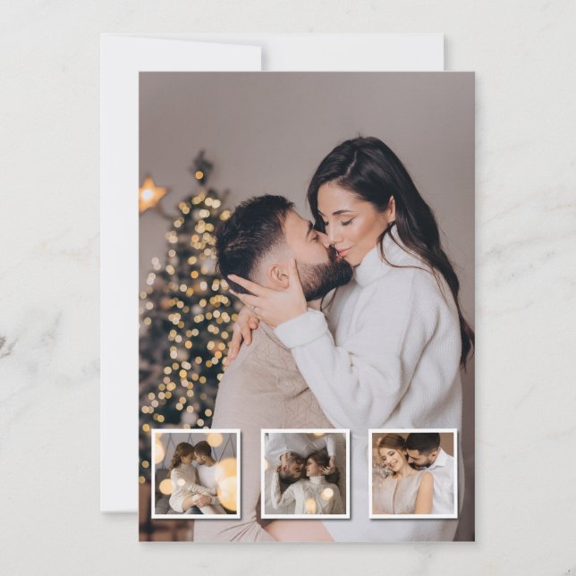 Utforma din egen 4-fotokollage tack kort (Framsida)