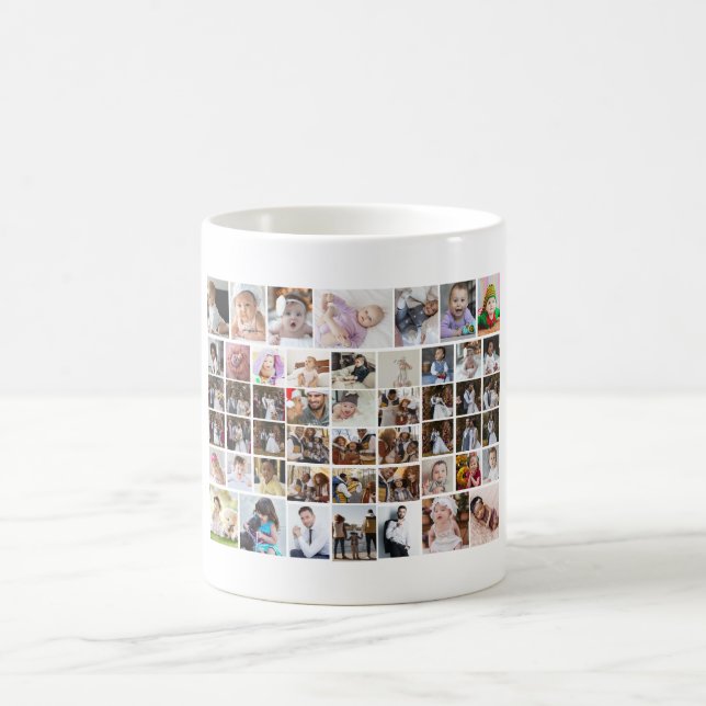 Utforma din egen 50-fotokollage kaffemugg (Center)