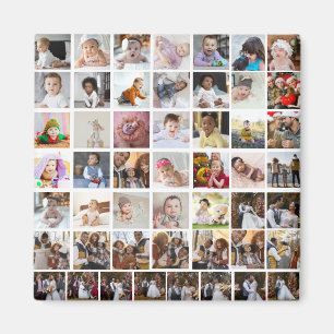 Utforma din egen 50-fotokollage magnet