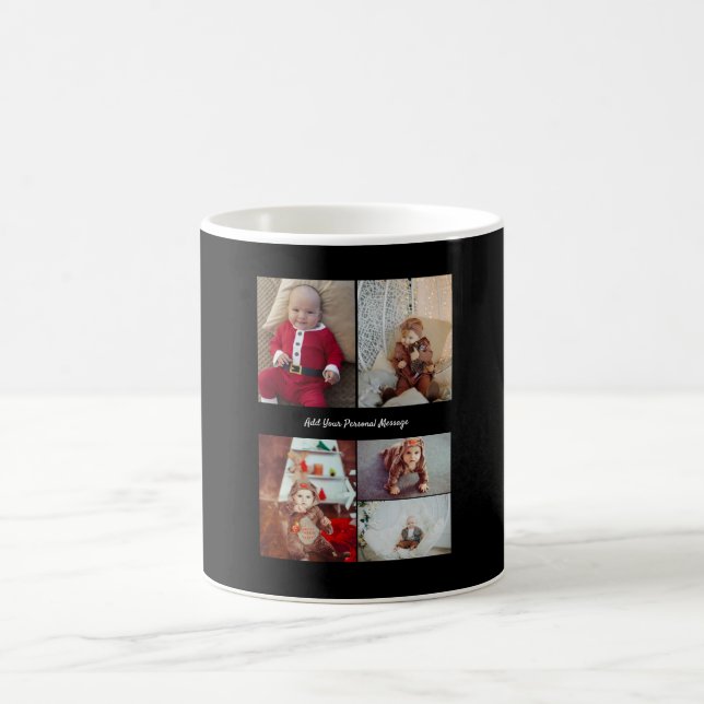 Utforma din egen 5-fotokollage kaffemugg (Center)
