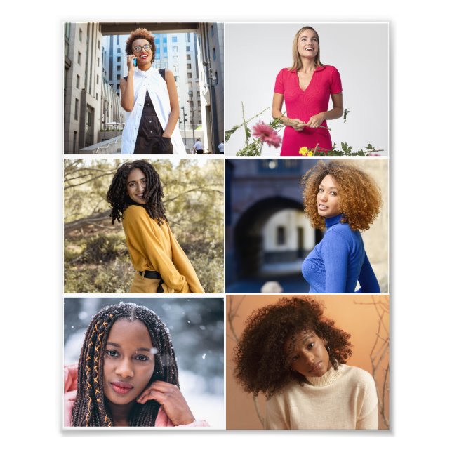 Utforma din egen 6-fotokollage fototryck (Framsidan)