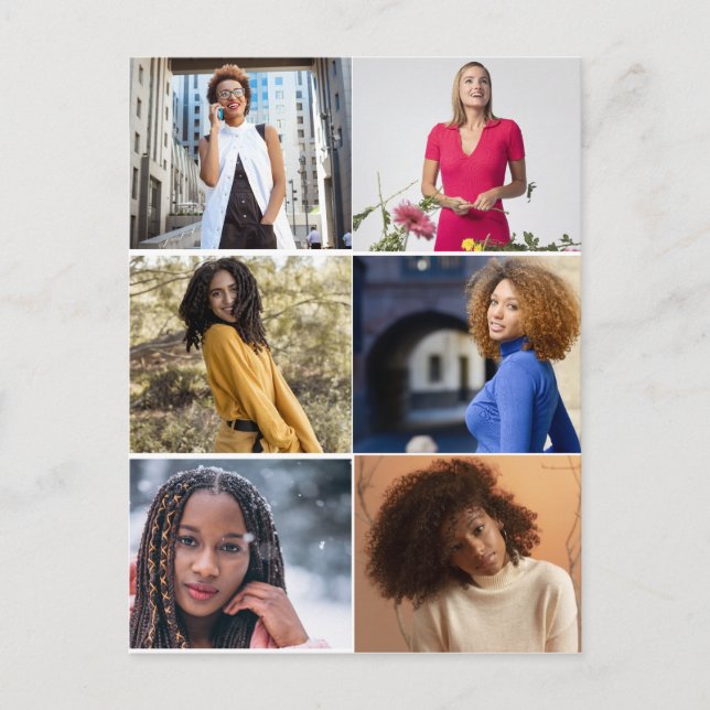 Utforma din egen 6-fotokollage vykort (Framsida)