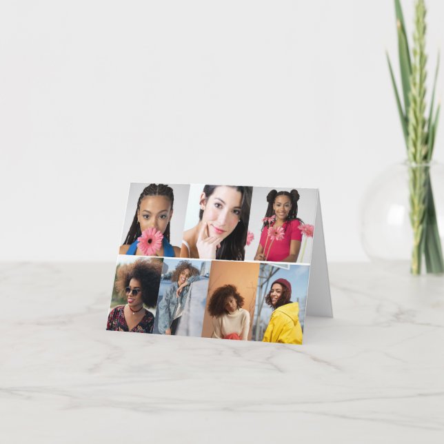 Utforma din egen 7-fotokollage tack kort (Framsida)