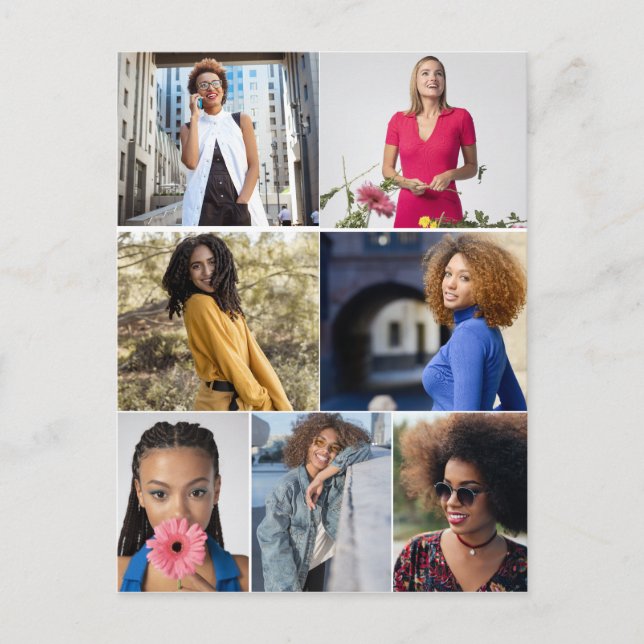 Utforma din egen 7-fotokollage vykort (Framsida)