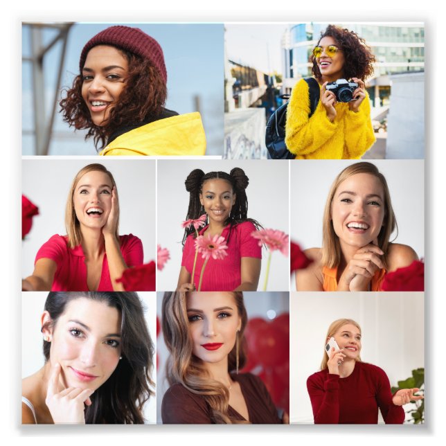 Utforma din egen 8-fotokollage fototryck (Framsidan)