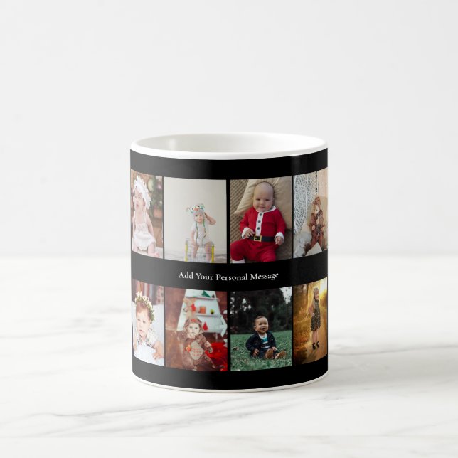 Utforma din egen 8-fotokollage kaffemugg (Center)