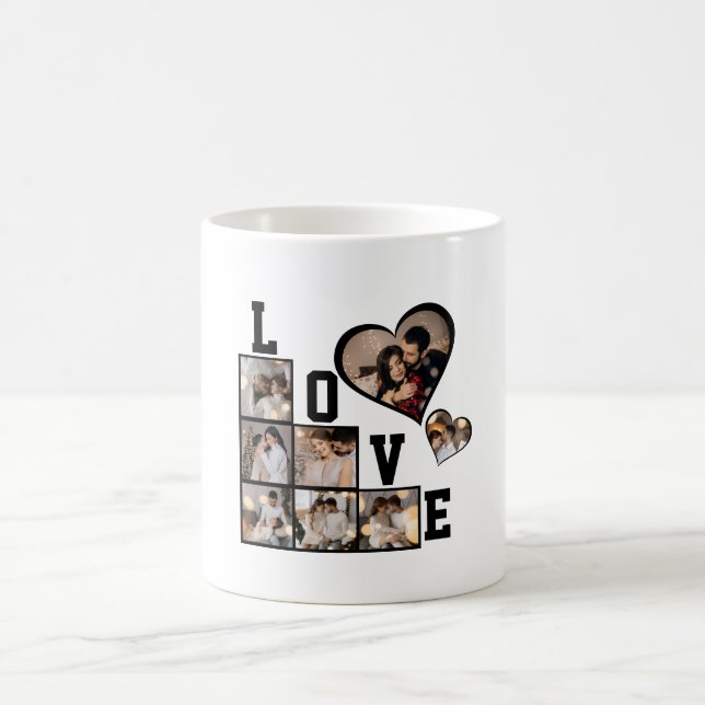 Utforma din egen 8-fotokollage kaffemugg (Center)