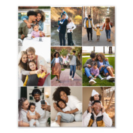 Utforma din egen 9-fotokollage fototryck