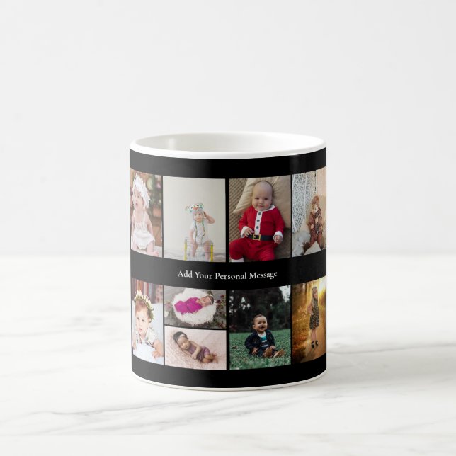 Utforma din egen 9-fotokollage kaffemugg (Center)