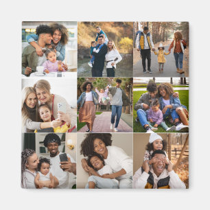 Utforma din egen 9-fotokollage magnet