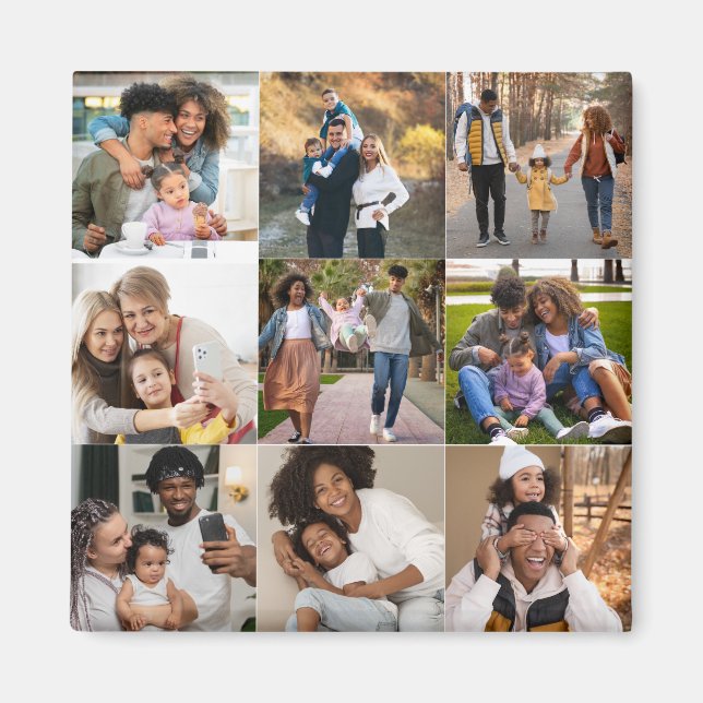 Utforma din egen 9-fotokollage magnet (Framsidan)
