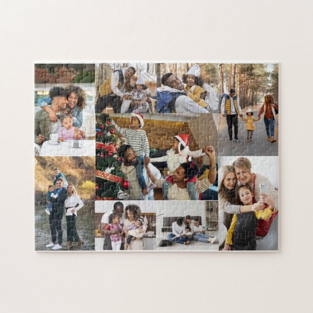 Utforma din egen 9-fotokollage pussel (Horisontell)