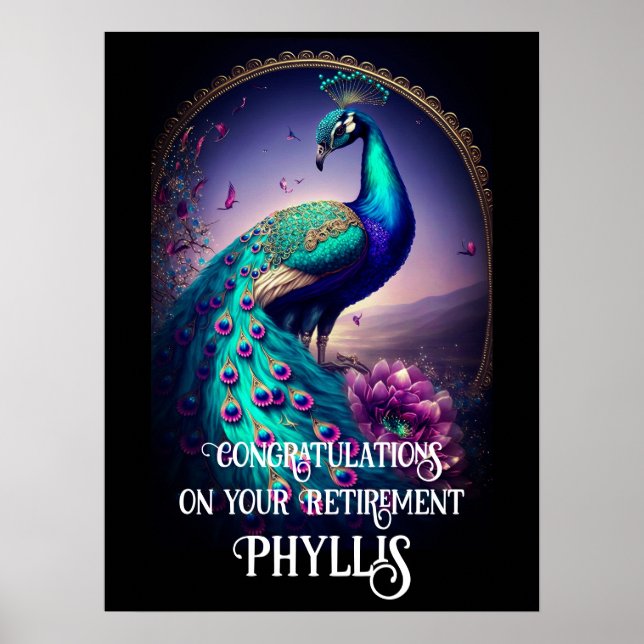 Utforma din egen Anpassningsbar Grattis Pension Poster (Framsidan)