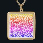 Utforma din egen Anpassningsbar QR-kodsnitts-gåva Guldpläterat Halsband<br><div class="desc">Anpassningsbar Färg - utforma dina egna Personliger med QR-kodsökningsinformation - Speciell Mecklace Gift - Lägg till QR-kod - Bild eller Foto / eller Namn - Anpassningsbar Text - Ändra storlek och flytta eller ta bort / lägg till Inslag - Bild / Text med anpassning Verktyg. Menyn / Lägg till din...</div>