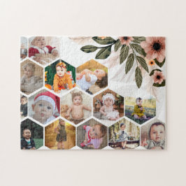 Utforma din egen Blommigt 15 fotokollage Pussel