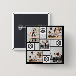 Utforma din egen Blommigt 5 fotokollage Knapp